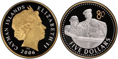 2006 $5 Queen & Prince Philip PR69DCAM