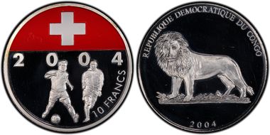2004 10 Fr Euro Cup - Swiss Flag PR65DCAM