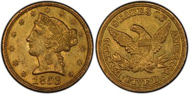 1853-C $5 MS61