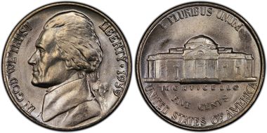 1939 5C Doubled Monticello MS67