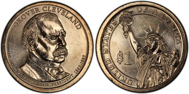 2012-P $1 Weak Edge Lettering Cleveland 24th, Position A MS64