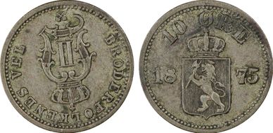 1875 10 Øre KM-350 XF40