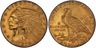 1909 $2.50 MS63