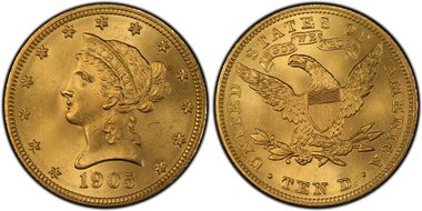 1905 $10 MS65