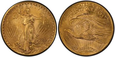 1924-D $20 MS62