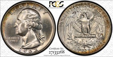 1963-D 25C MS66+