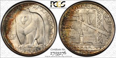 1936-S 50C Bay Bridge MS66