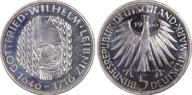 1966-D 5 Mk Leibniz J-394 PR67