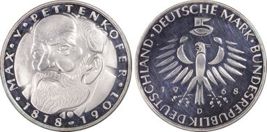1968-D 5 Mk Pettenkoffer PR63DCAM