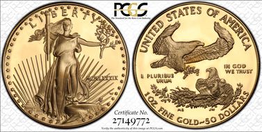 1989-W $50 Gold Eagle PR70DCAM