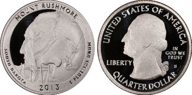 2013-S 25C Mount Rushmore NP First Strike PR69DCAM