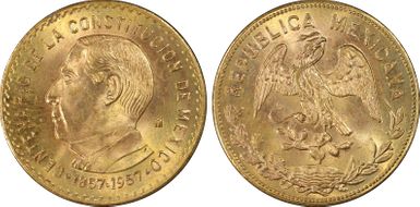 1957-Mo (10 P) Constitution X-M123a Au MS66