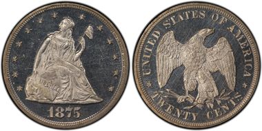 1875 20C PR65CAM