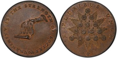 1790s Tkn 1/2P Kentucky, Lancaster Edge MS65BN
