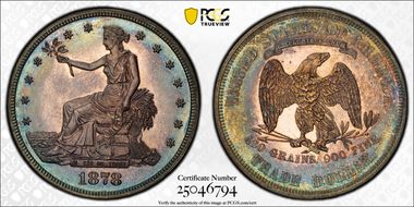 1878 T$1 Trade PR65