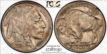 1919 5C 2 Feathers FS-401 MS62