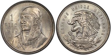 1950-Mo Peso MS64+