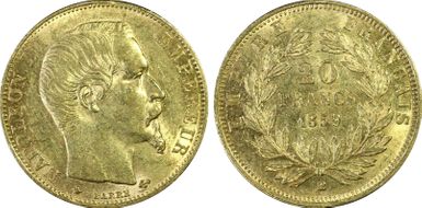 1859-BB 20 Fr Gad-1061 F-531 AU58