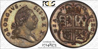 1773 VA 1/2P Period MS61BN