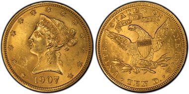 1907 $10 Liberty MS63