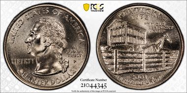 2001-P 25C Kentucky MS68