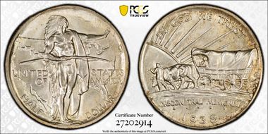 1938 50C Oregon MS67