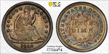 1838 H10C Large Stars MS62