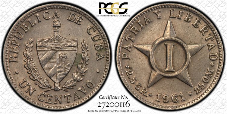 Cert 27200116 - Coin Image