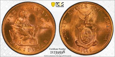 1944-S 1C KM-179 MS65RD