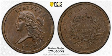 1793 1/2C C-4 MS66BN