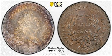 1797 1/2C C-1, 1 Above 1 MS66BN