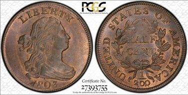 1803 1/2C Cohen 3 MS66RB