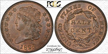 1826 1/2C C-1 MS66BN