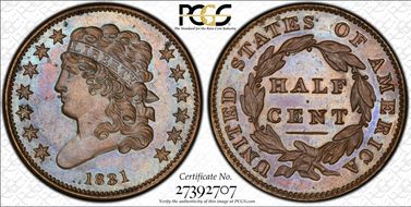 1831 1/2C Original PR66BN