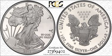 2013-W $1 Silver Eagle PR68DCAM