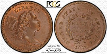 1794 1/2C C-9 High Relief Head MS65RB