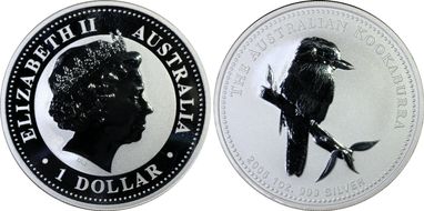 2005 $1 Kookaburra Ag MS69