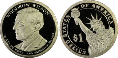 2013-S $1 Woodrow Wilson First Strike PR69DCAM