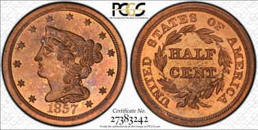 1857 1/2 C Cohen 1 SP65RB