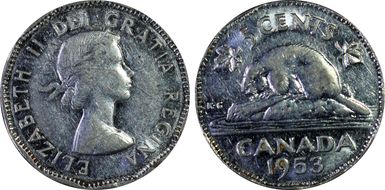 1953 5C Strap, Far Leaf AU53