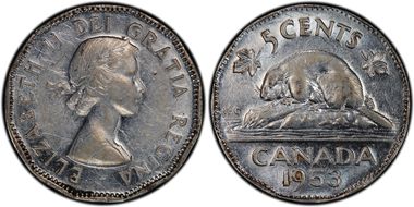 1953 5C Strap, Far Leaf AU53