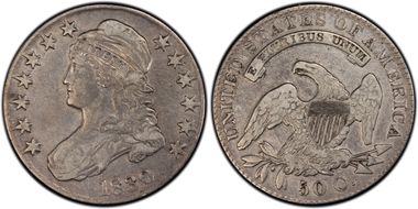 1830 50C O-114, Large Letters N1