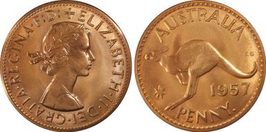 1957 Y. (p) 1D Matte PR66RD