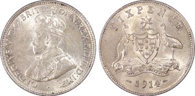 1914 6D KM-25  Ag MS62