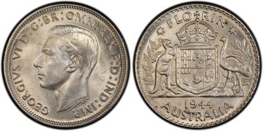 1944(m) Florin KM-40  Ag MS64