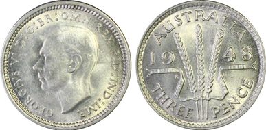 1948(m) 3D KM-37a  Ag MS63