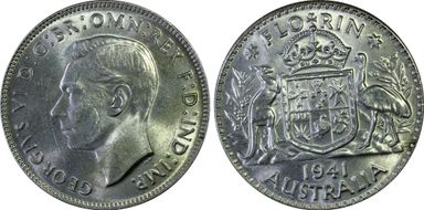 1941(m) Florin KM-40  Ag MS62
