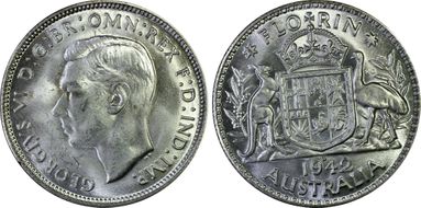 1942-S Florin KM-40  Ag MS64