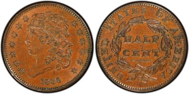 1835 1/2C C-2 AU53BN