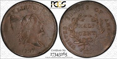 1797 1/2C C-1, 1 Above 1 MS62BN